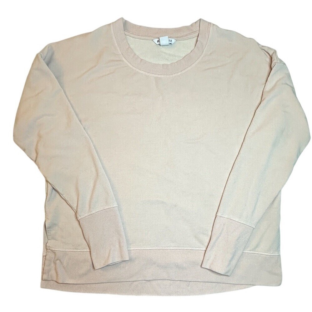 Athleta Sweatshirt Womens Size L Pink Crew Neck Pullover Long Sleeve